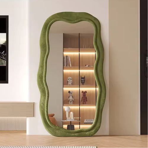 ™Alzirel | מראה עומדת בעיצוב גל, מראה HD באורך מלא לבית