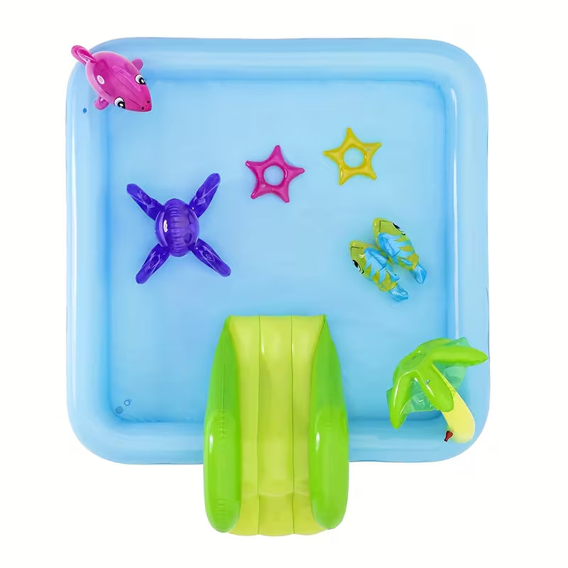 ™Aquaztra | בריכת ילדים מתנפחת – מרכז משחק ומגלשת מים