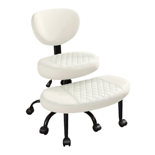 ™Ezvian |  כיסא משרד בישיבה מסורגת, עור PU, גובה מתכוונן, תמיכה לגב